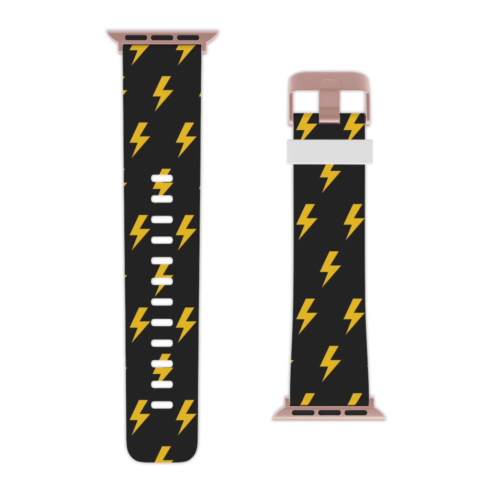 Lightning Icon (Black/Yellow) Watch Band for Apple Watch 