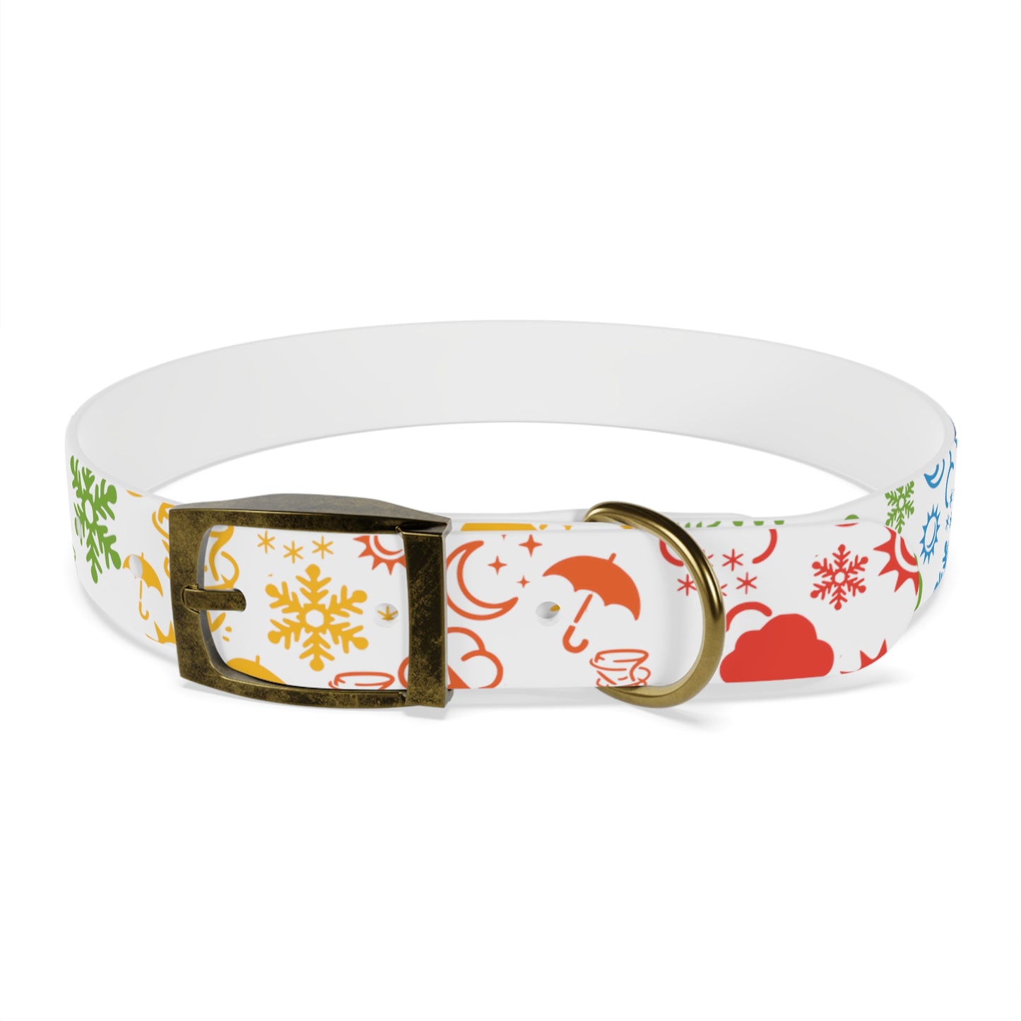 Wx Icon (White/Rainbow) Dog Collar