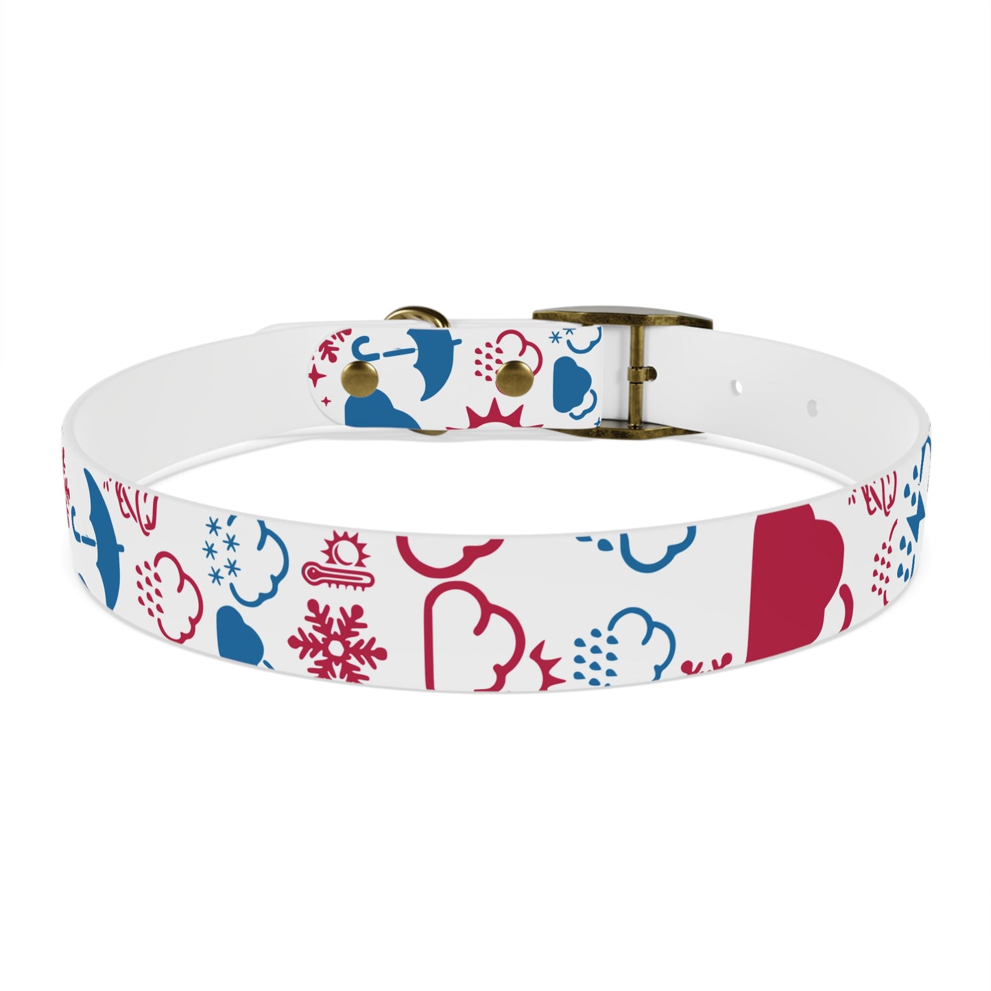 Wx Icon (Red/Blue) Dog Collar