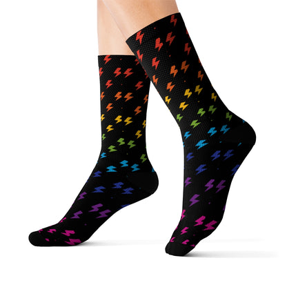 Lightning (Black/Rainbow) Socks