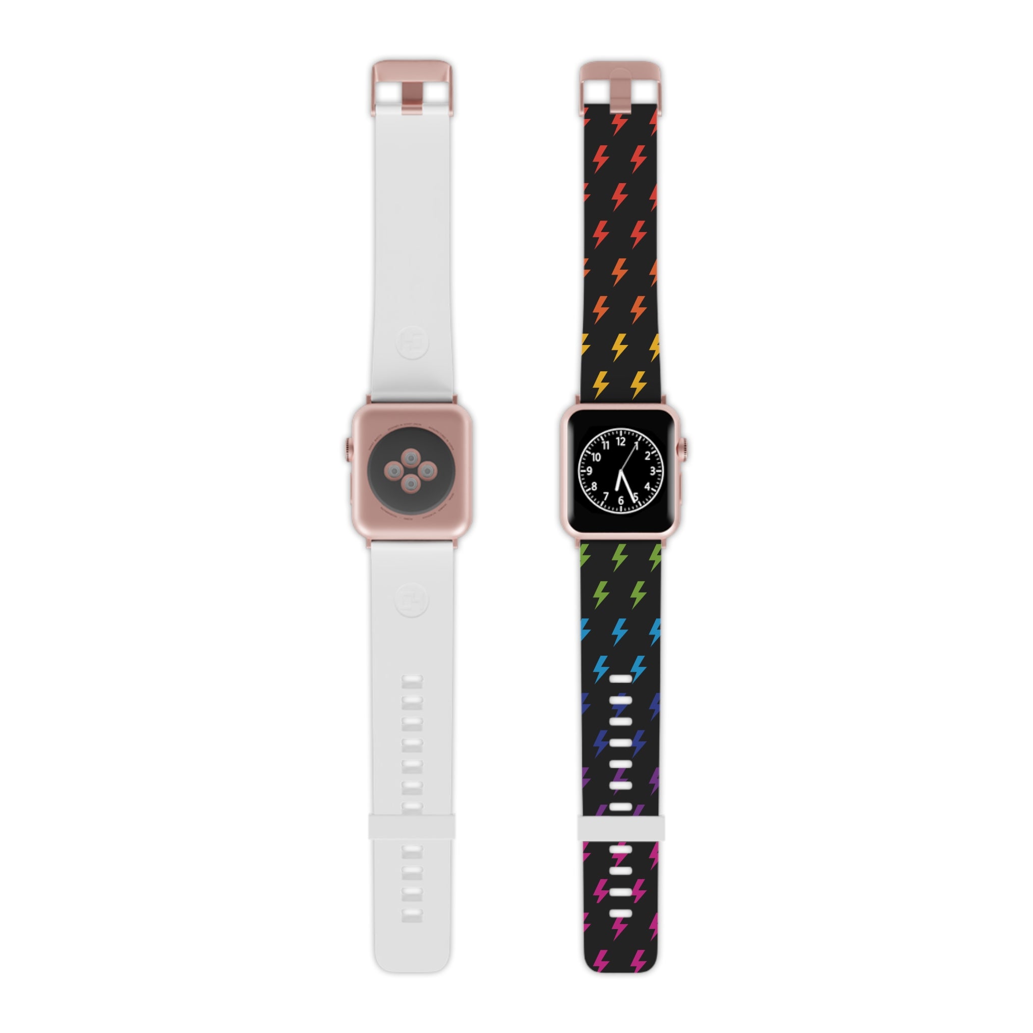 Lightning Icon (Black/Rainbow) Watch Band for Apple Watch 