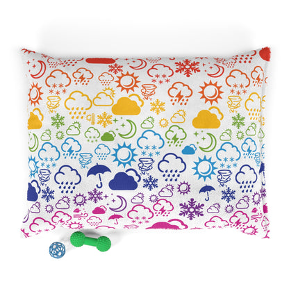 Wx Icon (White/Rainbow) Pet Bed