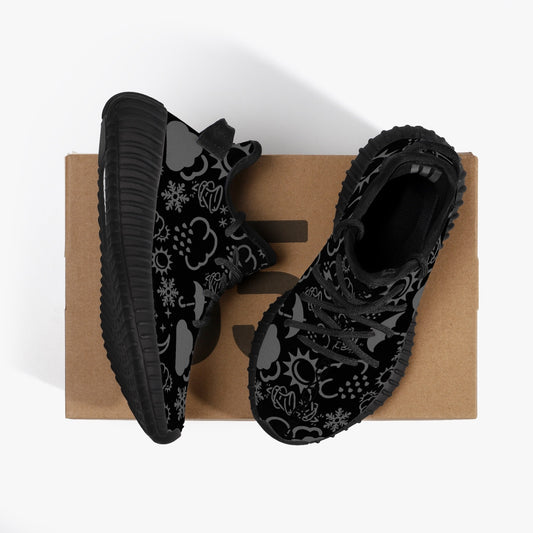 Wx Icon (Black/Grey) Kids' Mesh Knit Sneakers