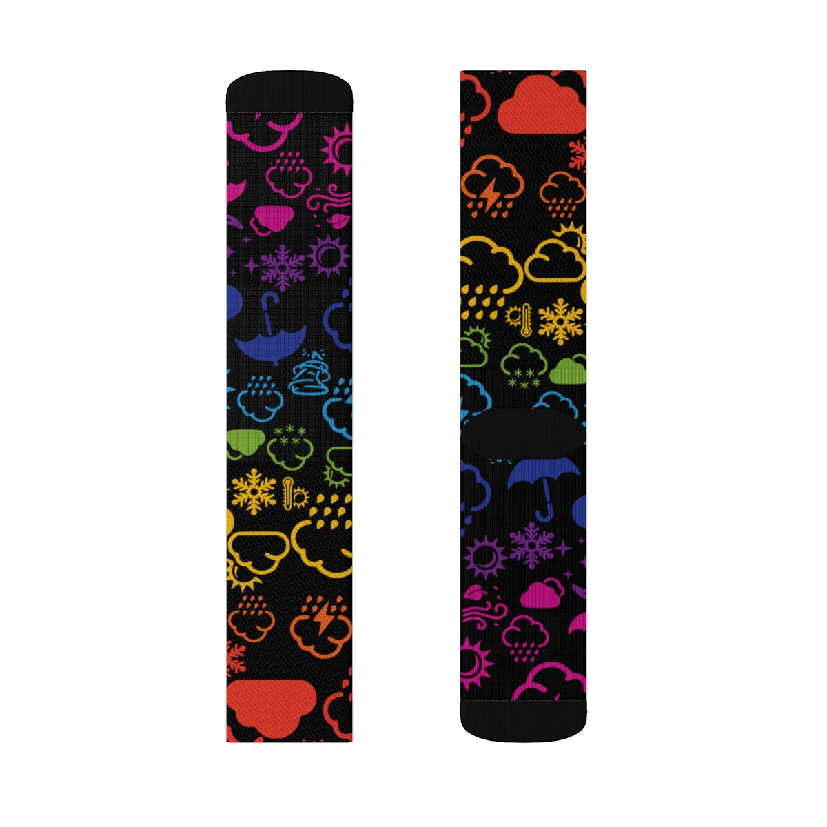 Wx Icon (Black/Rainbow) Socks