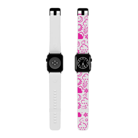 Wx Icon (White/Pink) Watch Band for Apple Watch