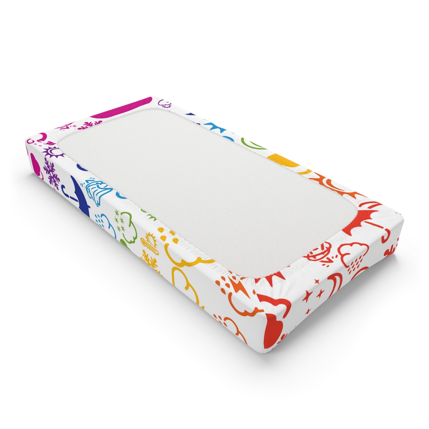 Wx Icon (White/Rainbow) Changing Pad Cover