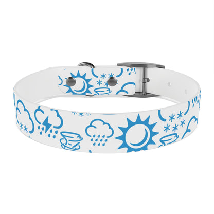 Wx Icon (White/Blue) Dog Collar