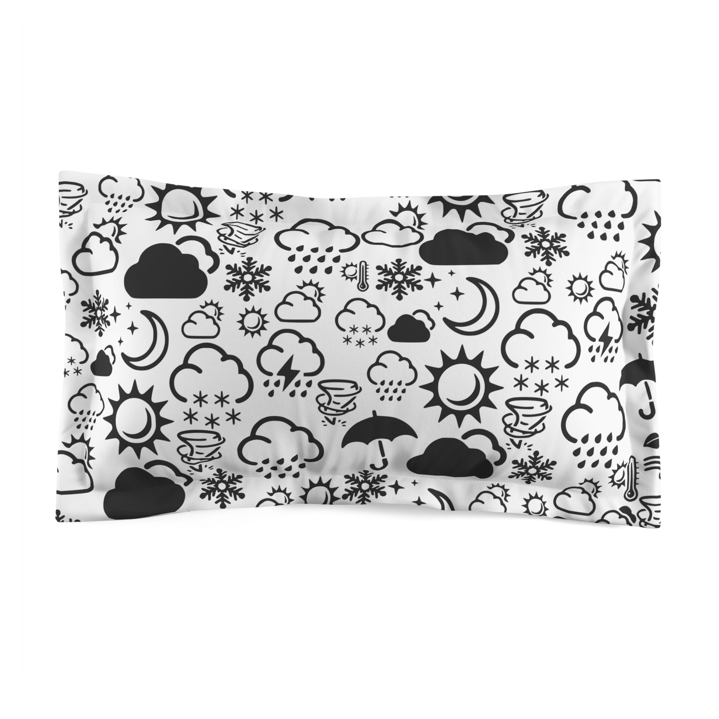 Wx Icon (White/Black) Microfiber Pillow Sham