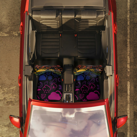 Wx Icon (Rainbow/Black) Car Seat Covers