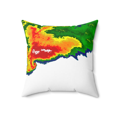 Radar Print (White) Throw Pillow