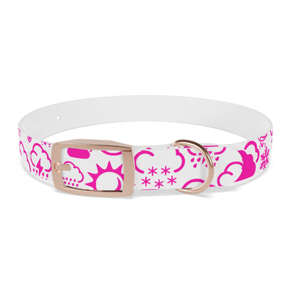 Wx Icon (White/Pink) Dog Collar