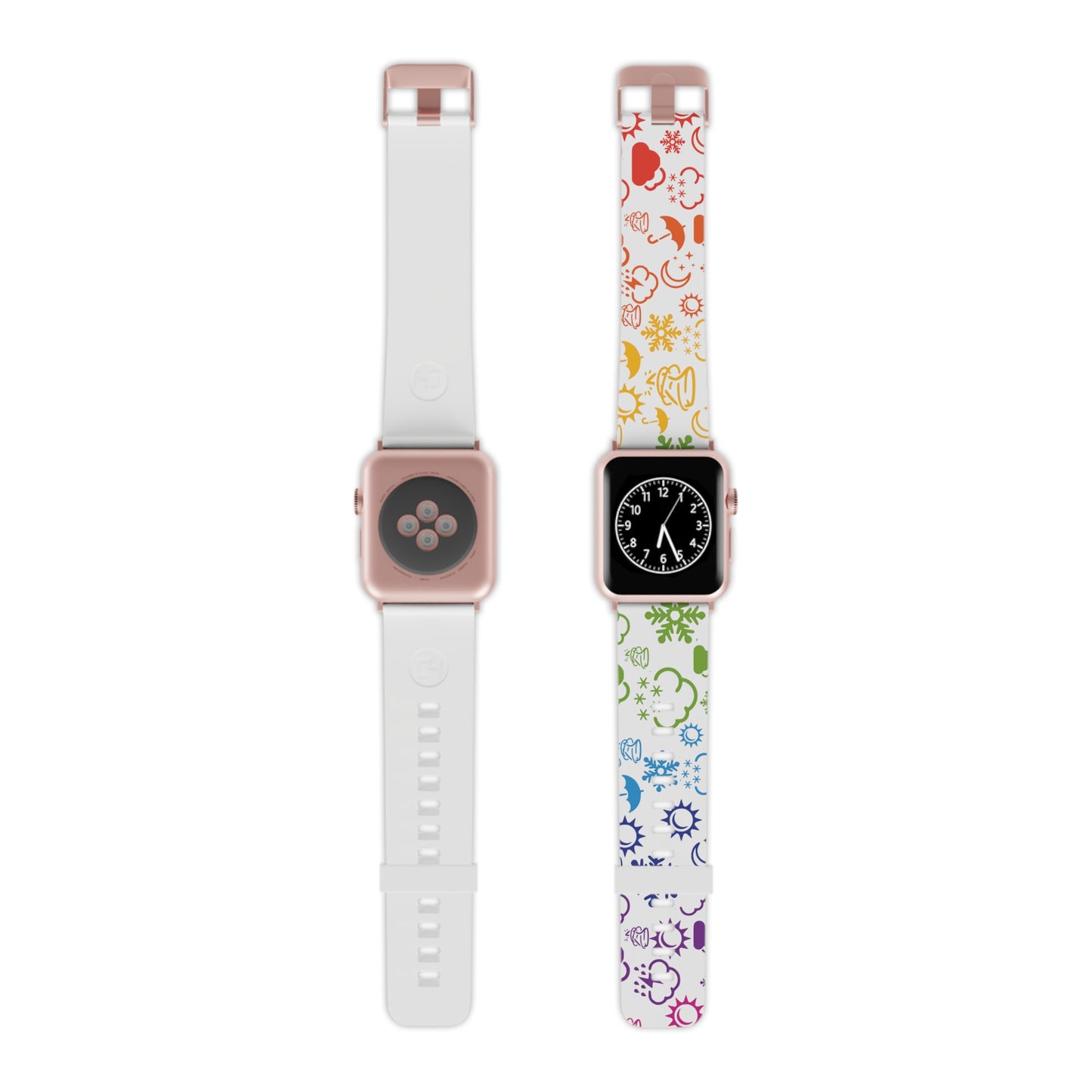 Wx Icon (White/Rainbow) Watch Band for Apple Watch