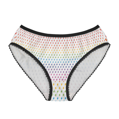 Lightning (White/Rainbow) Cheeky Briefs