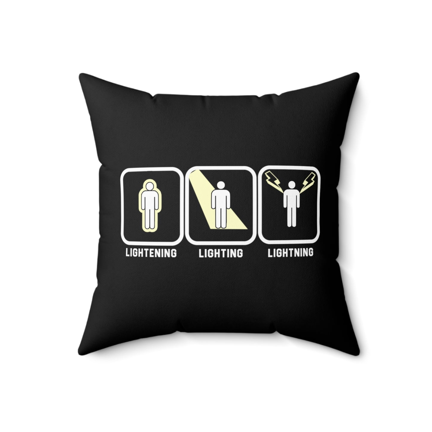 Lightning Spelling Throw Pillow