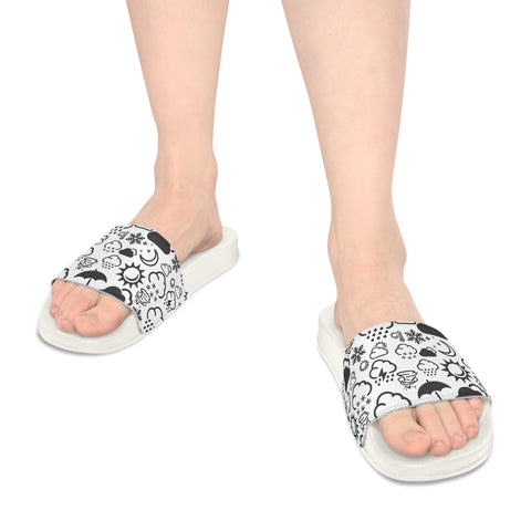 Wx Icon (White/Black) Kid's Slide Sandals