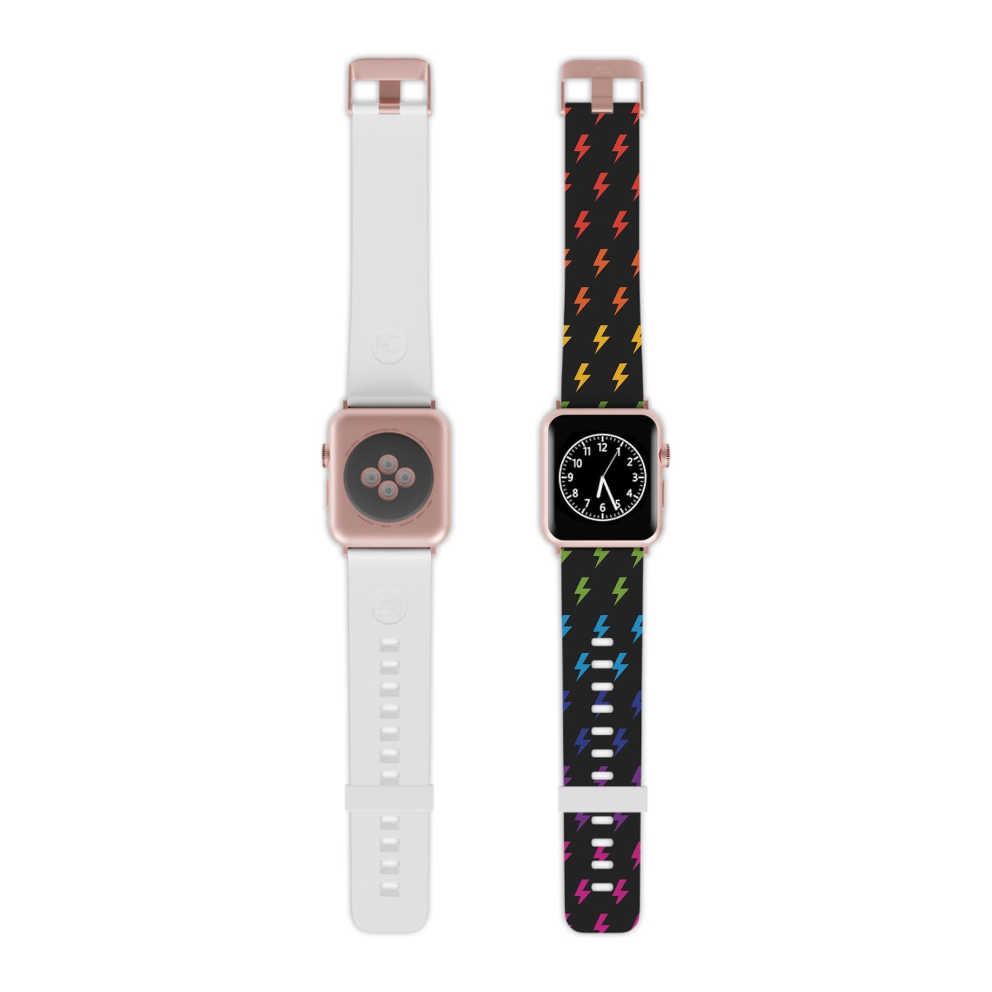 Lightning Icon (Black/Rainbow) Watch Band for Apple Watch