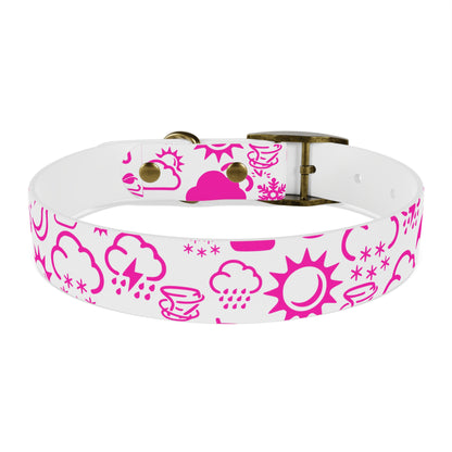 Wx Icon (White/Pink) Dog Collar