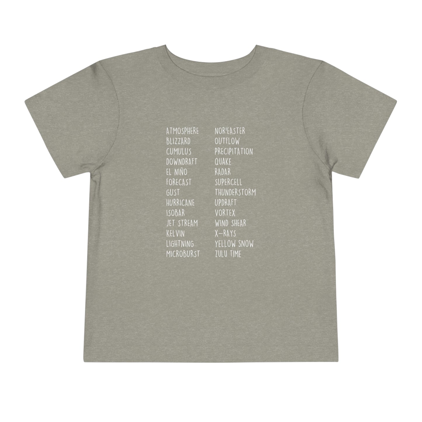 Weather ABCs Toddler Tee