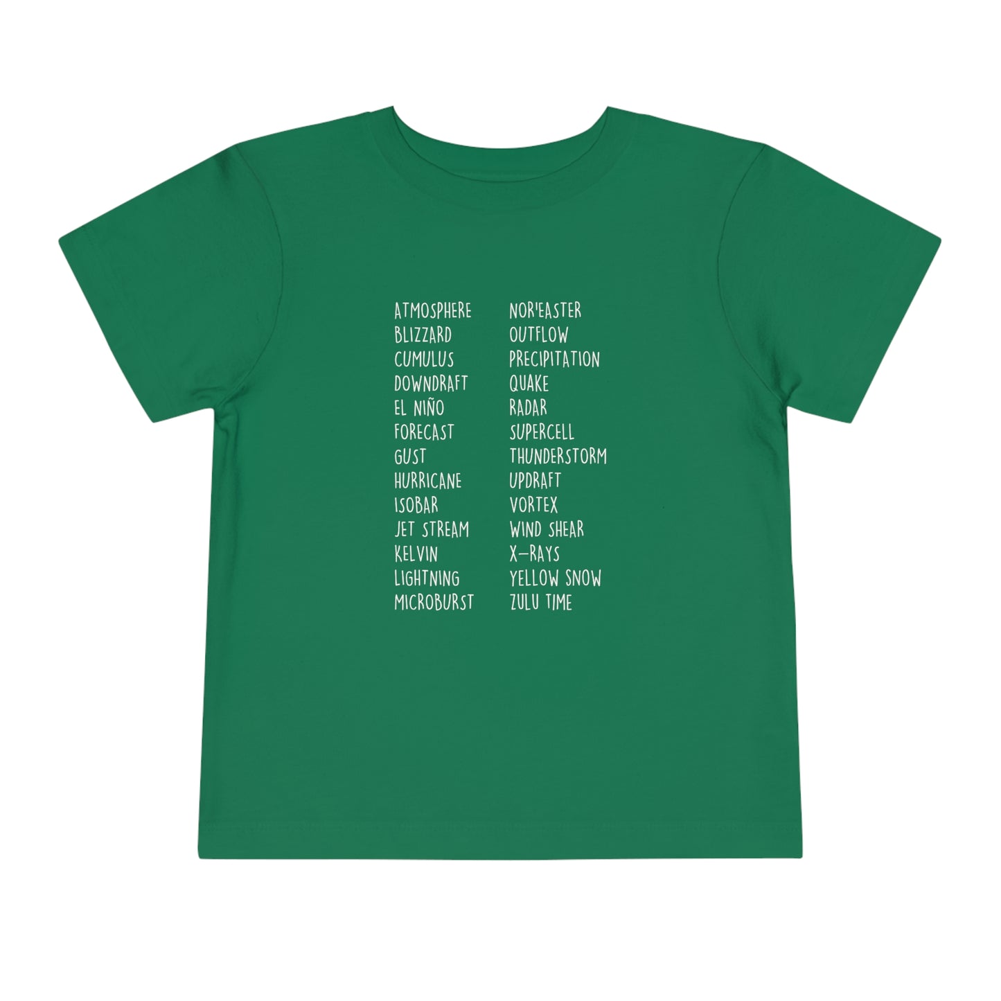 Weather ABCs Toddler Tee