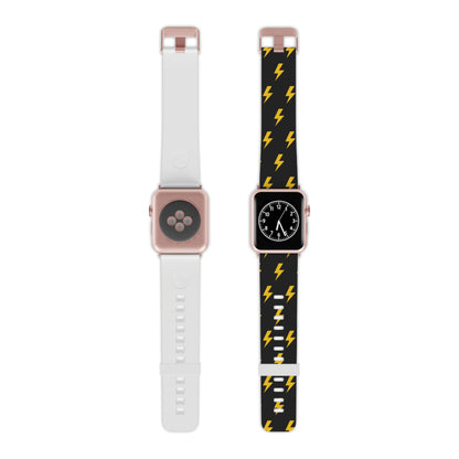 Lightning Icon (Black/Yellow) Watch Band for Apple Watch