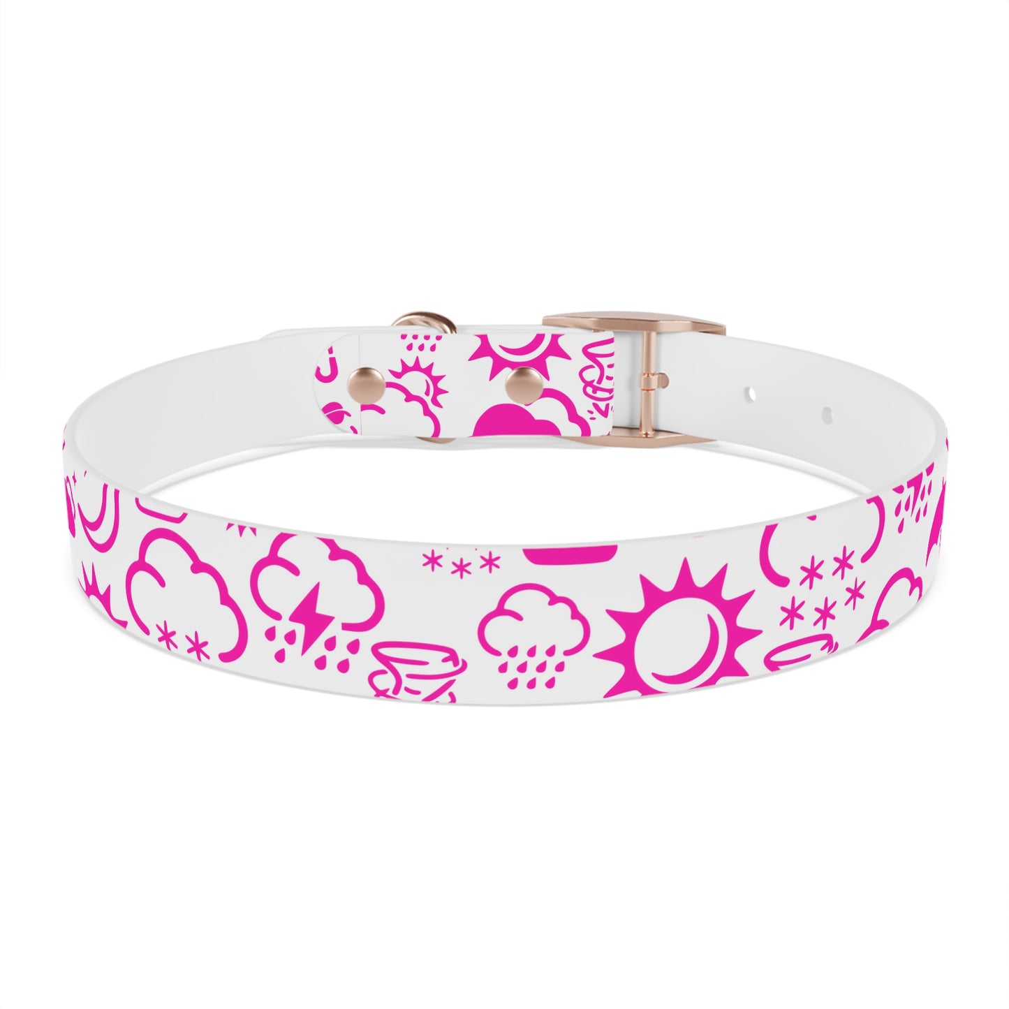 Wx Icon (White/Pink) Dog Collar