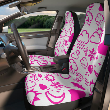 Wx Icon (Pink/White) Car Seat Covers