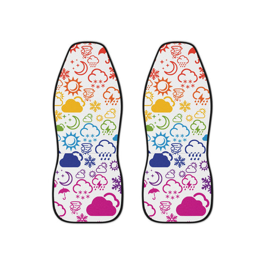 Wx Icon (Rainbow/White) Car Seat Covers