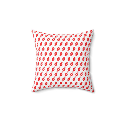 Hurricane Icon (Red) Throw Pillow