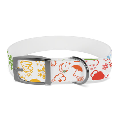 Wx Icon (White/Rainbow) Dog Collar