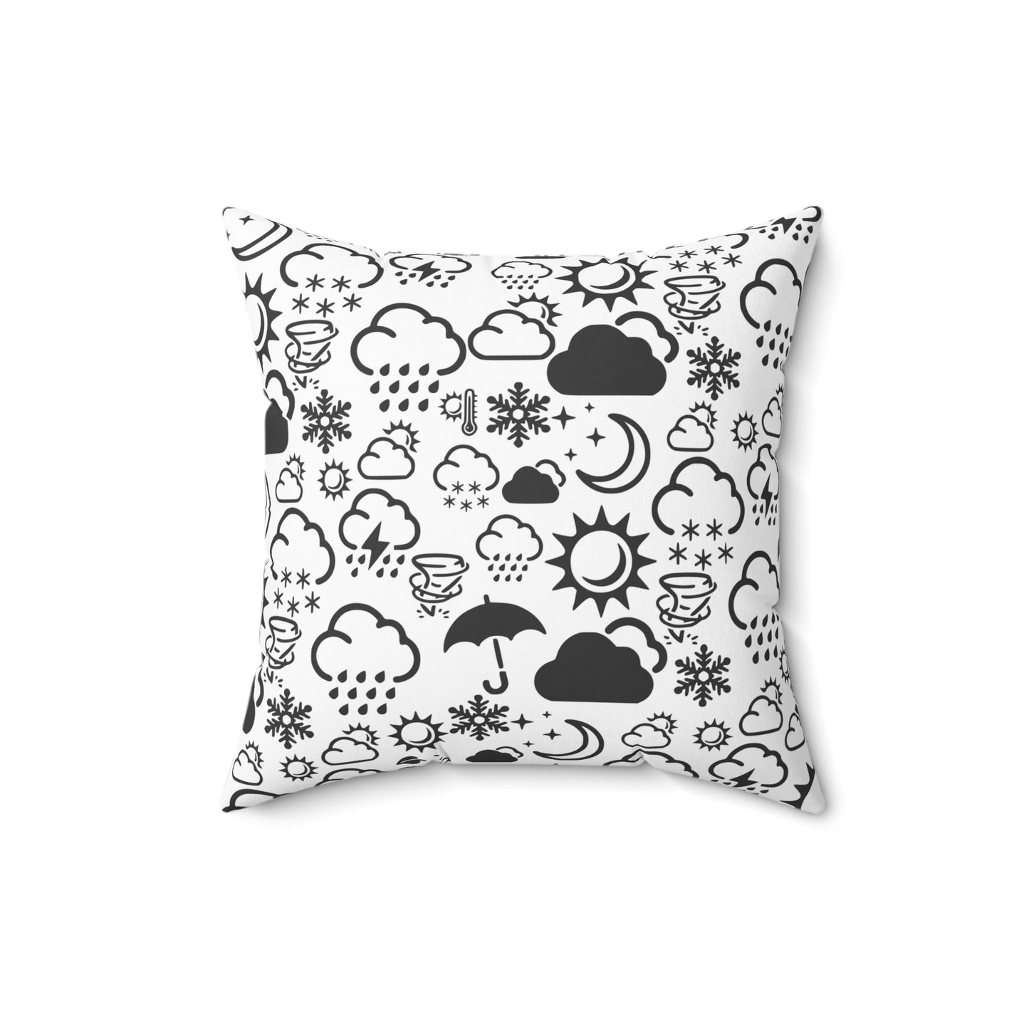 Wx Icon (White/Black) Throw Pillow