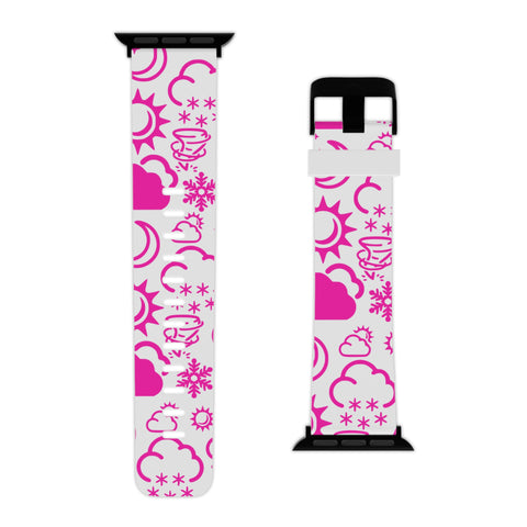 Wx Icon (White/Pink) Watch Band for Apple Watch