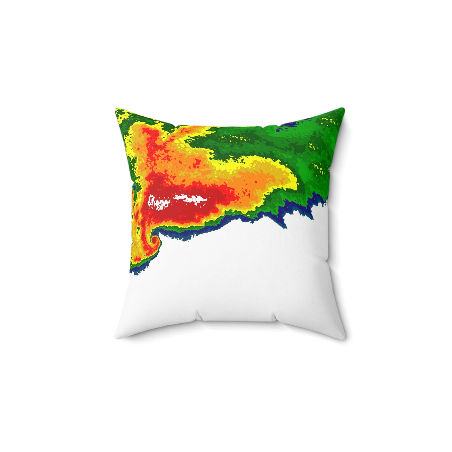 Radar Print (White) Throw Pillow