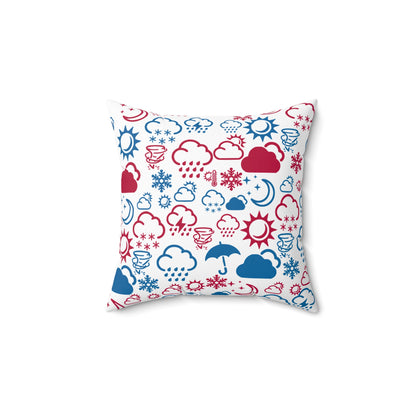 Wx Icon (Red/Blue) Throw Pillow