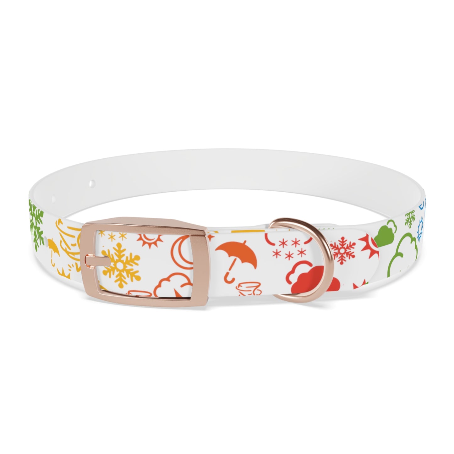 Wx Icon (White/Rainbow) Dog Collar