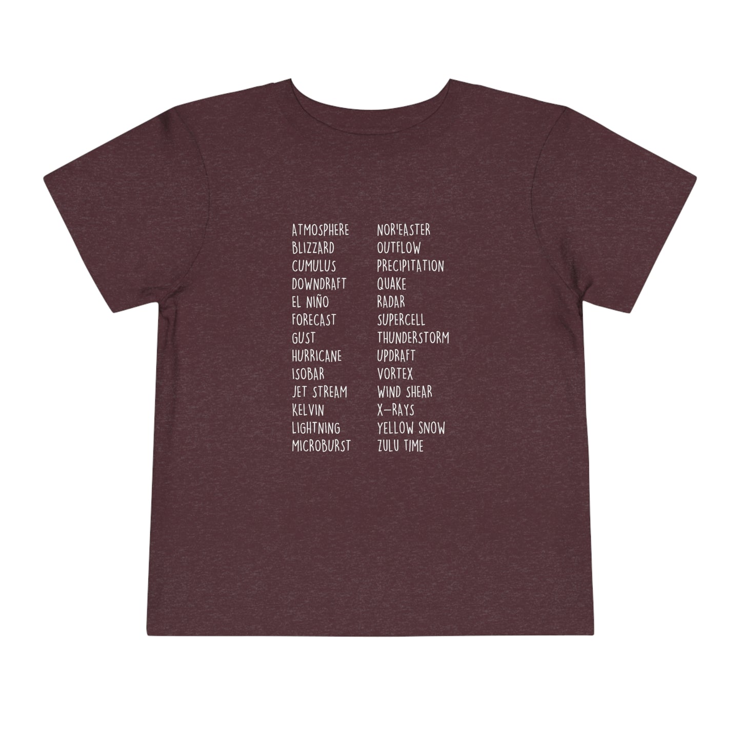 Weather ABCs Toddler Tee