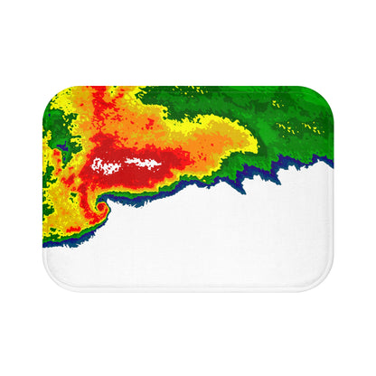 Radar Print (White) Bath Mat