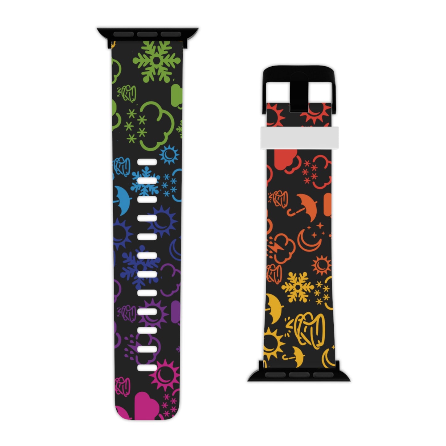 Wx Icon (Black/Rainbow) Watch Band for Apple Watch