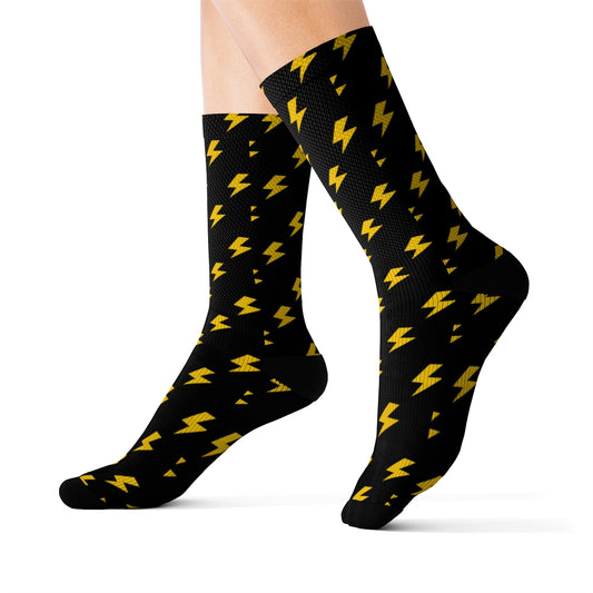 Foudre (noir/jaune) Chaussettes 