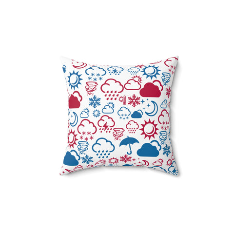 Wx Icon (Red/Blue) Throw Pillow
