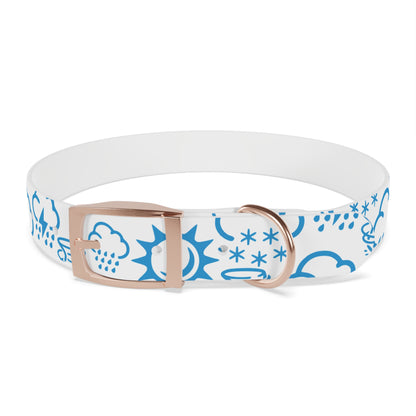 Wx Icon (White/Blue) Dog Collar