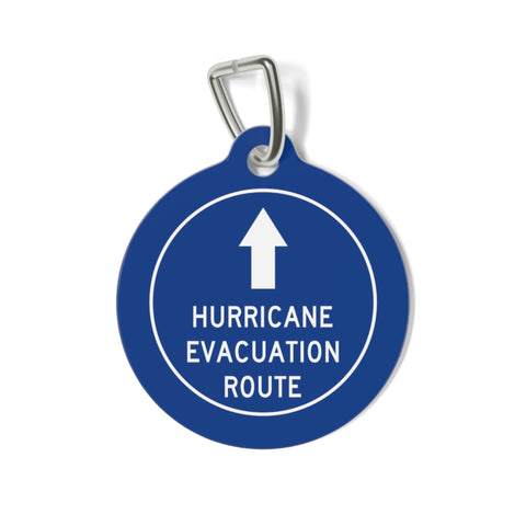 Hurricane Evacuation Route Pet Tag