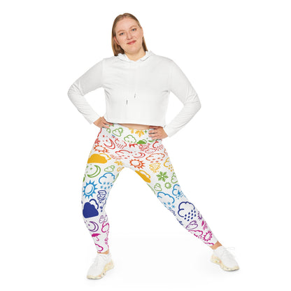 Wx Icon (Rainbow) Plus Size Leggings