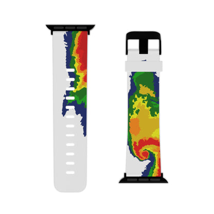 Radar Print (White) Watch Band for Apple Watch