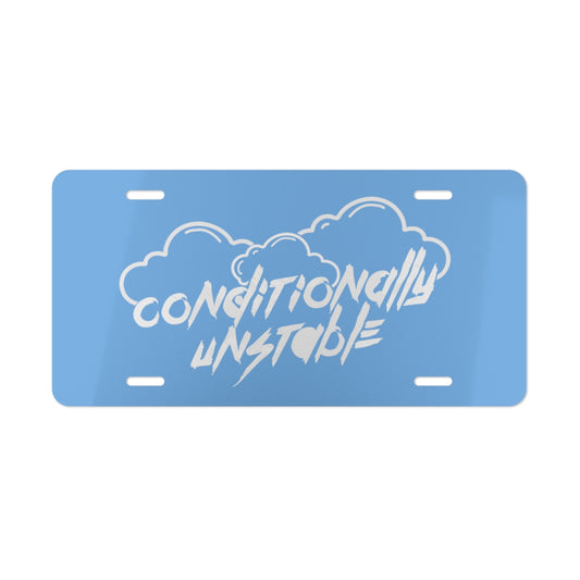 Plaque d'immatriculation conditionnellement instable