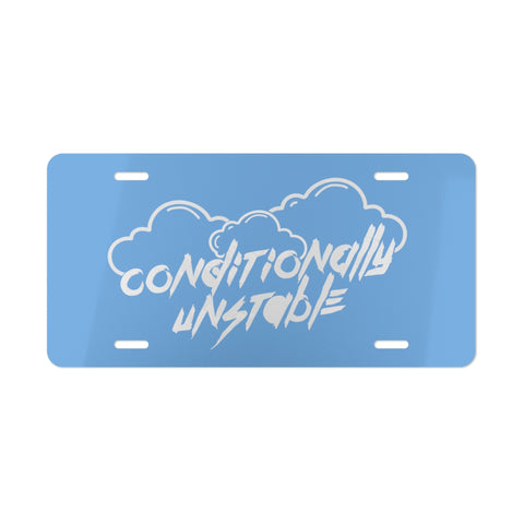 Conditionally Unstable License Plate