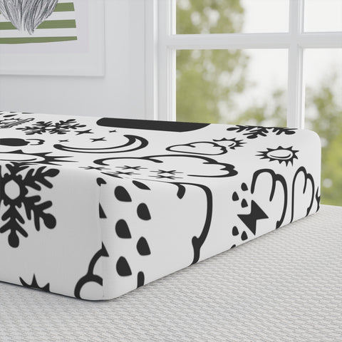 Wx Icon (White/Black) Changing Pad Cover