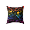 Wx Icon (Black/Rainbow) Throw Pillow