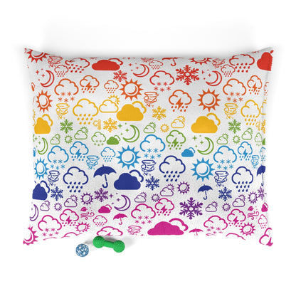 Wx Icon (White/Rainbow) Pet Bed